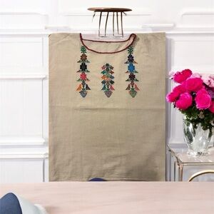 Embroidered Beige Blouse